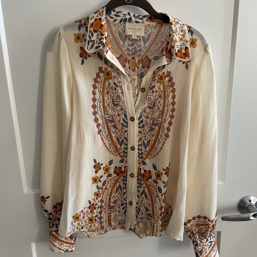 Sezane cotton silk Claudio shirt